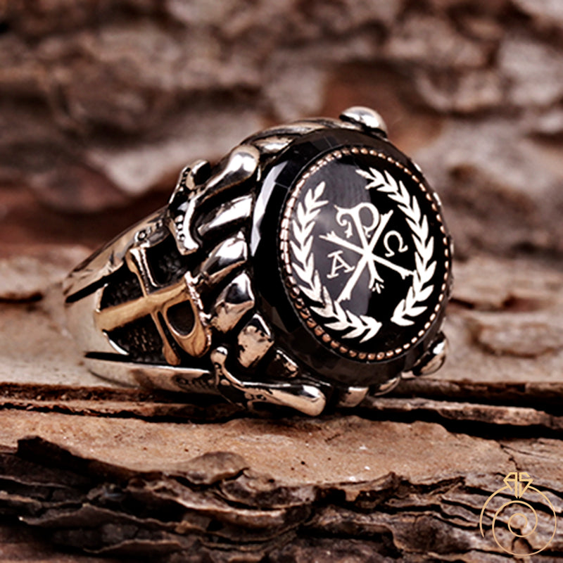 Chi rho signet ring sale