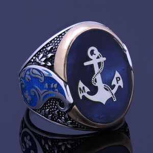 Custom Made Sailor Anchor Men’s Ring